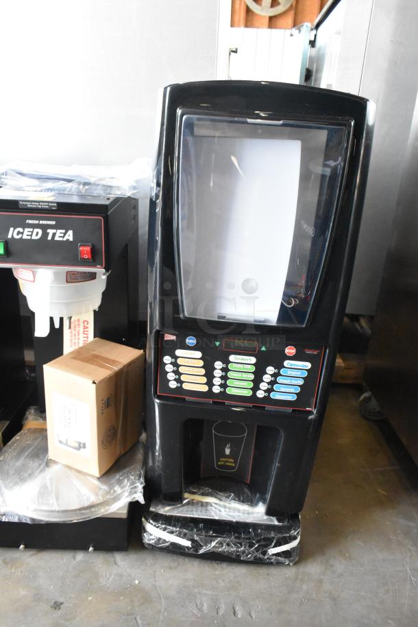 Brand new Cecilware GB5MFIT Cappuccino Machine, countertop model, 120 Volts, visible control panel, minor scratches.