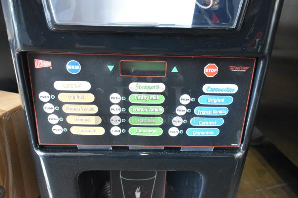 Brand new Cecilware GB5MFIT countertop cappuccino machine, 120 Volts, 1 Phase. Features latte and cappuccino options.