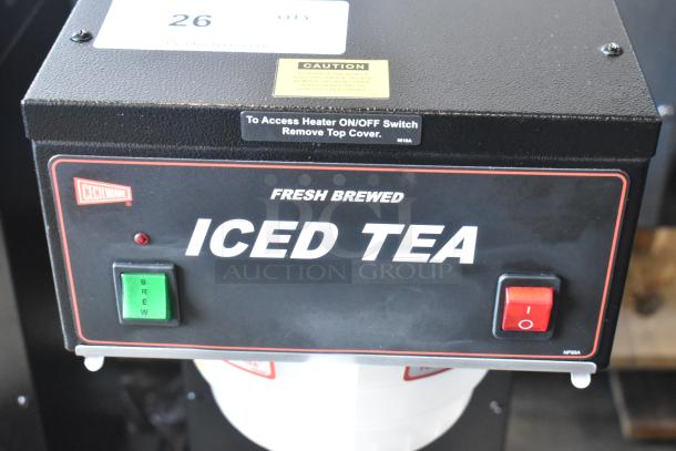 Brand new Cecilware LTB-105-1R iced tea machine, metal, countertop model with poly brew basket, 120V, 1 phase.