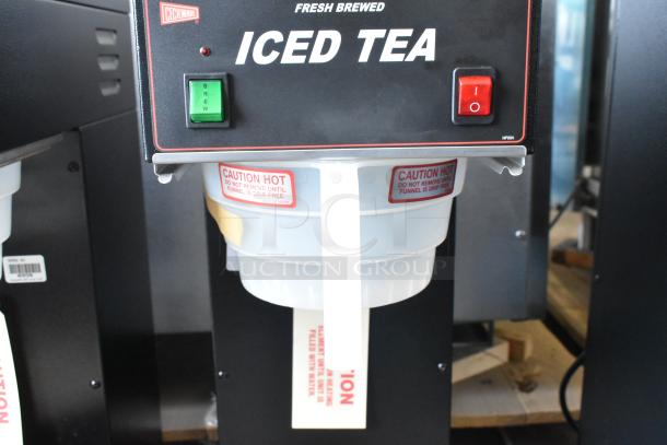 Brand new Cecilware LTB-105-1R iced tea machine, metal, with poly brew basket. Scratch and dent condition, 120V, 1 Phase.