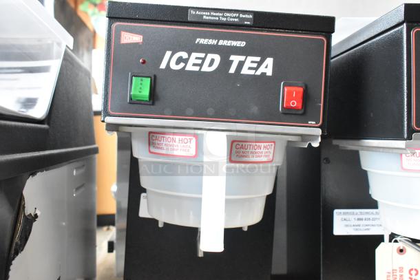 BRAND NEW Cecilware LTB-105-1R metal commercial iced tea machine with poly brew basket, 120V, 1 phase, scratch and dent.