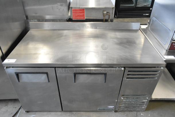 2023 True TWT-60-32F-HC stainless steel 2-door work top freezer, 115 volts, excellent condition.