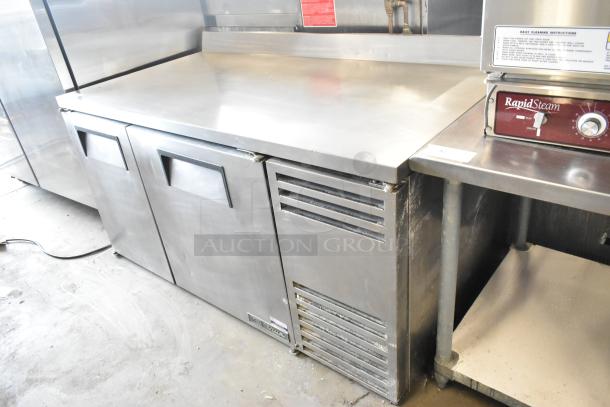2023 True TWT-60-32F-HC stainless steel 2-door work top freezer, 115 volts, 1 phase, commercial use, excellent condition.