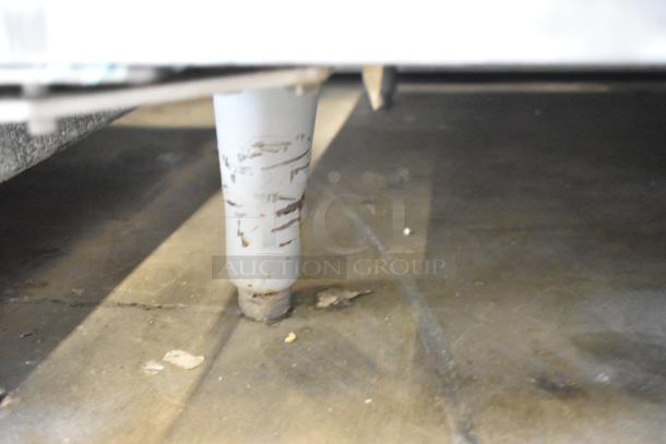 2024 Hobart QF2 stainless steel reach-in freezer leg with visible wear. 120V, 1-phase, poly-coated racks.