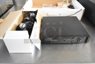 Floureon D2316Y Digital Video Recorder in good condition, with cables in box, front panel controls visible.