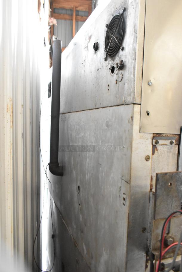 Middleby Marshall PS360 stainless steel commercial conveyor pizza oven in used condition, natural gas, 135,000 BTU.