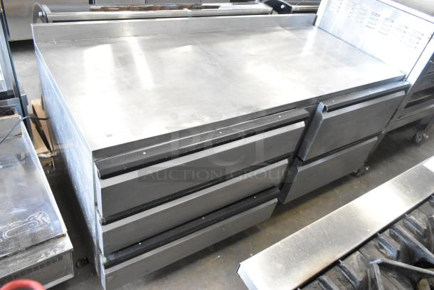 Silver King SKF72D stainless steel commercial freezer, 5 drawers, work top, 115V, 1 phase, excellent condition.
