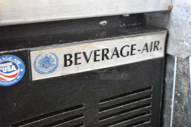 Beverage Air BB72HC-1-GS-B-27 back bar cooler, metal, 3 doors, 115V, labeled "Made in USA."