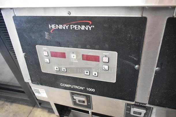 2019 Henny Penny OFG-322 Computron 1000 fryer control panel, stainless steel, commercial gas-powered, 170,000 BTU.