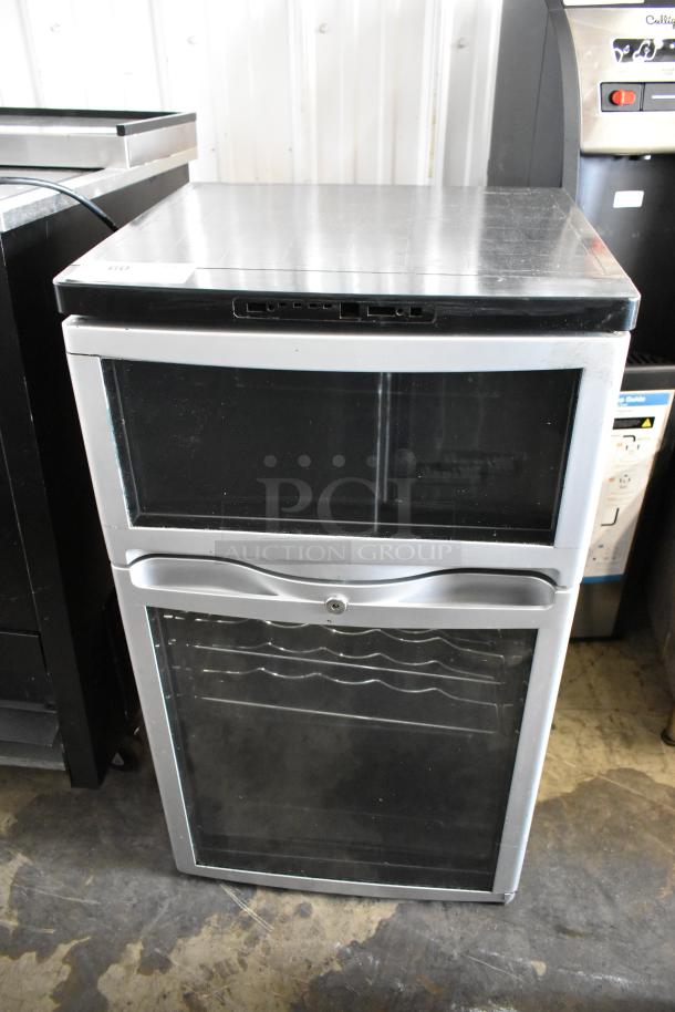 Avanti WC330DZB Metal Mini Cooler Merchandiser with Freezer, 115 Volts, 1 Phase. Glass door, lightly used condition.