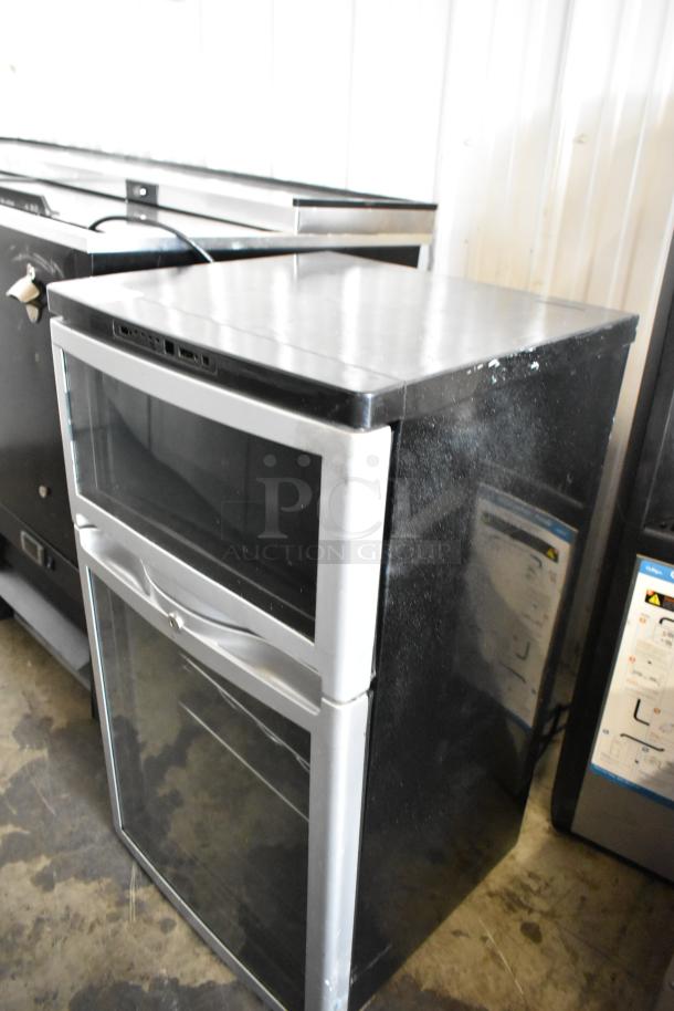 Avanti WC330DZB mini cooler merchandiser with freezer, metal, 115 volts, 1 phase, in used condition.