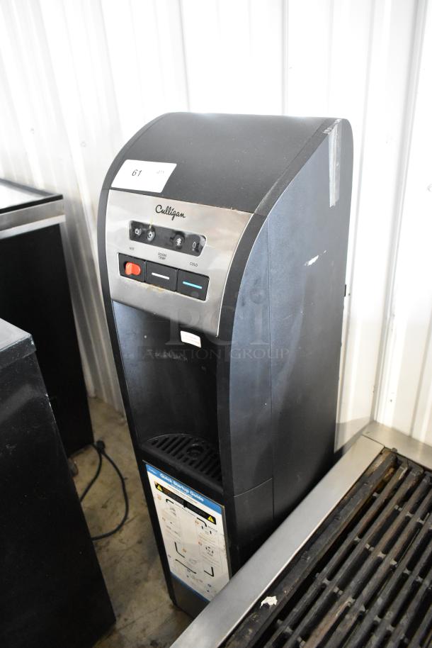 Culligan BAEMUV1SHSK-DU100 water cooler, 115 volts, 1 phase. Features hot, room temp, and cold settings. Good condition.