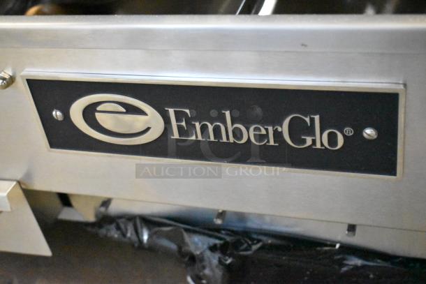 EmberGlo Stainless Steel Commercial Countertop Charbroiler Grill, featuring sleek design and durable construction.