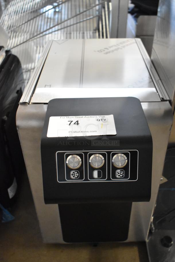 2024 Narvon 23BCWD8 stainless steel countertop water dispenser, new with minor scratches; offers chilled, ambient, and sparkling water.