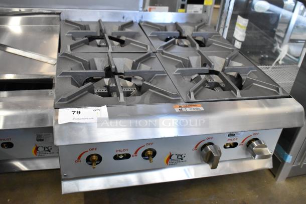 BRAND NEW 2025 Cooking Performance Group 351RCPG24NL 4 Burner Gas Range. Stainless steel, 88,000 BTU, scratch and dent condition.