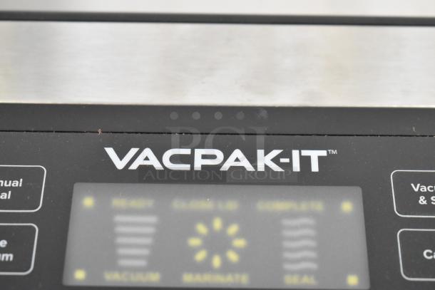 2024 VacPak-It 186VSM12PRO vacuum sealer, 12" seal bar, cutter, roll holder, 120V, controls visible.