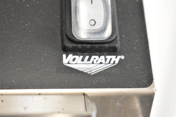 2024 Vollrath FFA8115 Stainless Steel Electric Fryer, countertop model with metal fry basket and lid, 208-240V, 1 Phase.