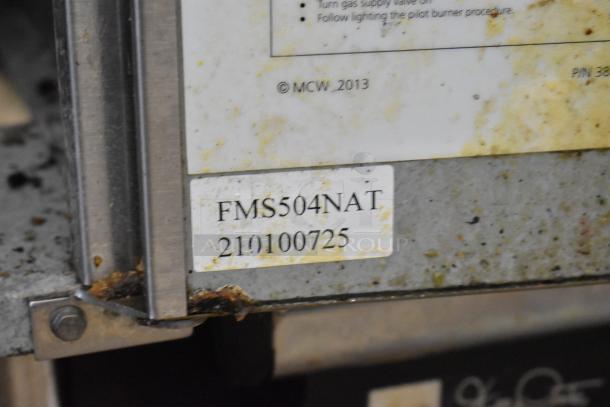 2021 Cecilware FMS504NAT stainless steel gas fryer with visible model label; shows wear.