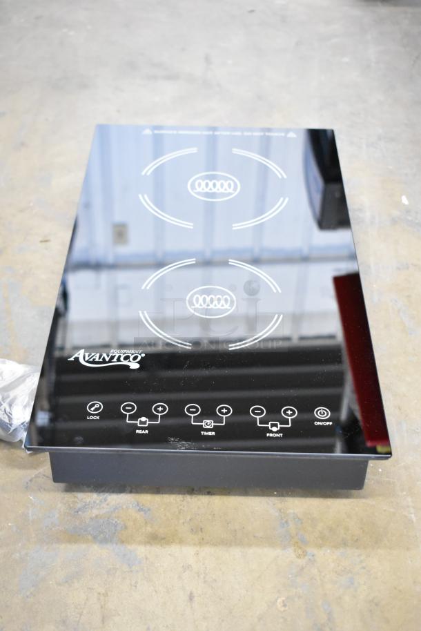 Brand new Avantco 177ID18DB double induction range, scratch and dent. Features touch controls. 208-240V, 1 Phase.