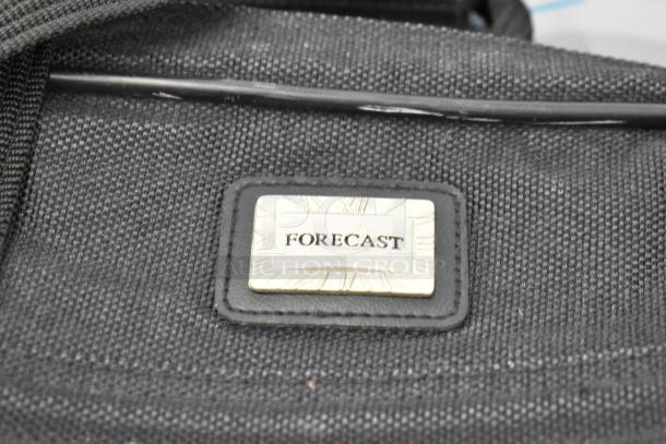 Two bags, including Porta Brace and Forecast brand. Forecast label visible on textured fabric. Good condition.
