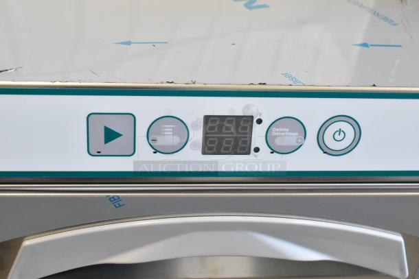 Noble 495HTUC24 stainless steel undercounter dishwasher, brand new, digital controls, minor scratches visible, 208/240V.