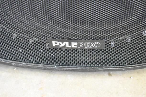 Pyle Pro speaker grill with visible logo. Includes models PPHP1569UT and PPHP1599WU.