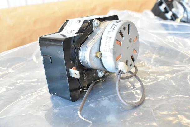 5 brand new scratch and dent items, including motor with metal housing and visible wiring, labeled "Made in China."