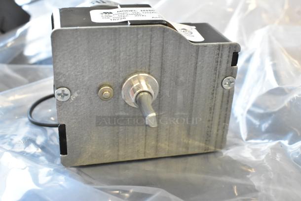 M450 fan motor, brand new with visible model label. Condition: Scratch and dent. Auction includes conversion kit and safety valve.