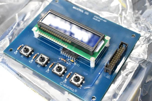 3 BRAND NEW Maxitrol digital control board, buttons, and connectors; labeled M9026993-018-A; slight scratch visible.
