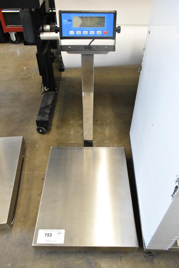 Brand new AvaTek 334BS300TX 300 lb. digital bench scale with tower display. Scratch and dent condition.