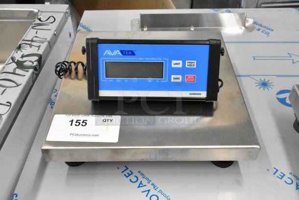 Brand new AvaTek 334RS400 digital receiving scale, 400 lb capacity, with remote display. Scratch and dent condition.