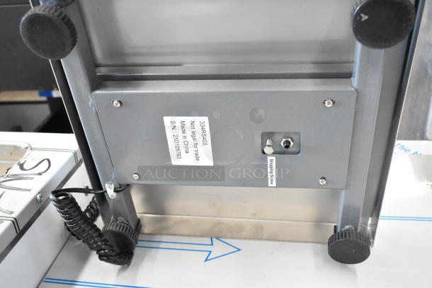 BRAND NEW AvaTek 334RS400 Digital Scale, 400 lb. capacity, remote display, scratch and dent, serial 250107563, not legal for trade.