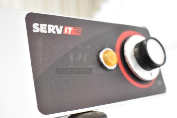 ServIt 423SW24INHDBLA warmer control panel with logo, yellow indicator light, and black dial. Brand new condition.