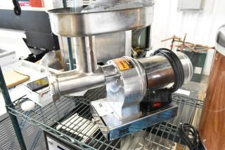 BRAND NEW SCRATCH AND DENT! 2024 Backyard Pro 554BSG12 Stainless Steel Butcher Series #12 Electric Meat Grinder. 120 Volts, 1 Phase. - Item #1199492