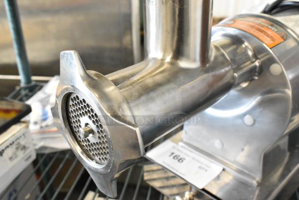 Brand new 2024 Backyard Pro 554BSG12 electric meat grinder, stainless steel, 120V, #12 Butcher Series, slight scratches.