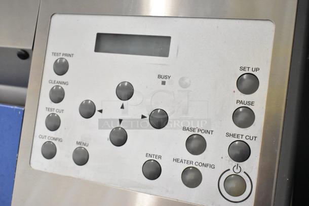 Control panel of Soljet Pro III XC-540 printer, featuring buttons for test print, cleaning, and configuration.