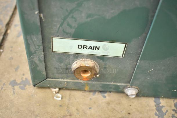 Macair HX25A-1 Metal Refrigerated Air Dryer, 115V, 1 Phase, showing drain port and label. Used condition.