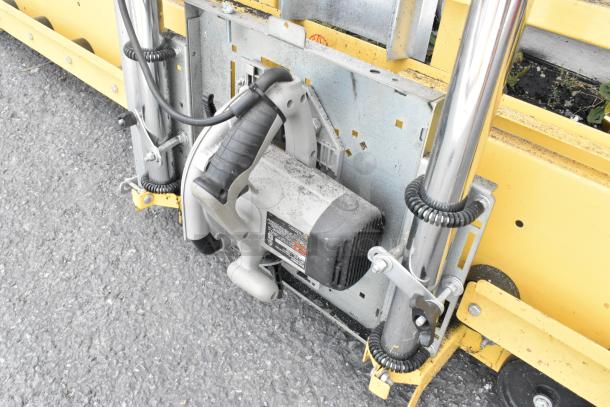 SawTrax metal frame with Porter Cable 324MAG 7-1/4" circular saw, heavy-duty, shows minimal wear.