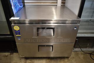Everest ETSSR2-D2 Stainless Steel Commercial 2 Drawer Undercounter Cooler. 115 Volts, 1 Phase.