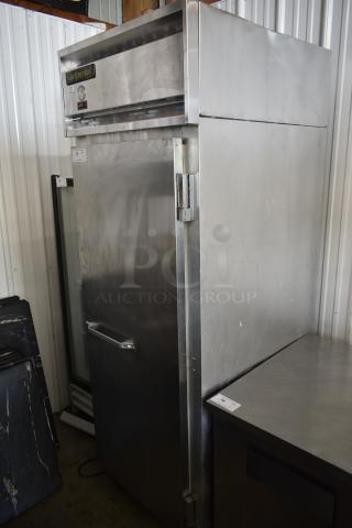 Continental 1FE Stainless Steel Commercial Single Door Reach In Freezer on Commercial Casters. 115 Volts, 1 Phase.
