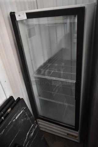 Beverage Air MT12 Metal Commercial Single Door Reach In Cooler Merchandiser w/ Poly Coated Racks. 115 Volts, 1 Phase.
