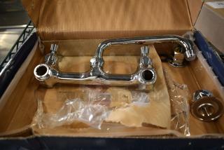BRAND NEW SCRATCH AND DENT! 750FW88 Waterloo Wall-Mounted Faucet with 8" Centers and 8" Swing Spout