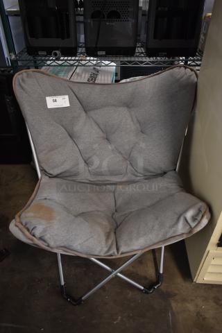 Gray Folding Chair.