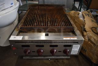 Wolf ACB25-102 Stainless Steel Commercial Countertop Propane Gas Powered Charbroiler Grill. 68,000 BTU.