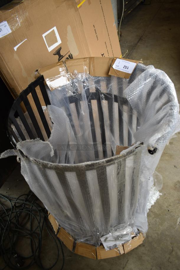 BRAND NEW SCRATCH AND DENT! Black Metal Trash Can Shell. - Image 2 of 3
