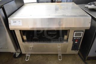 QNC GF5 Stainless Steel Commercial Countertop Electric Powered Ventless Greaseless Quik N Crispy Fryer. 208-240 Volts.