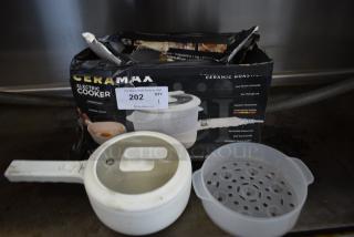 IN ORIGINAL BOX! Ceramax MDG-01/6390 Electric Cooker. 120 Volts, 1 Phase.