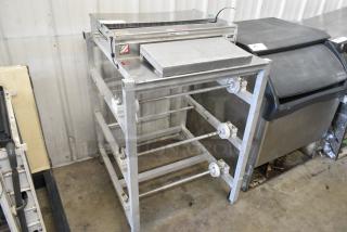 Heatseal 104A Metal Commercial Floor Style Wrapping Station. 115 Volts, 1 Phase.