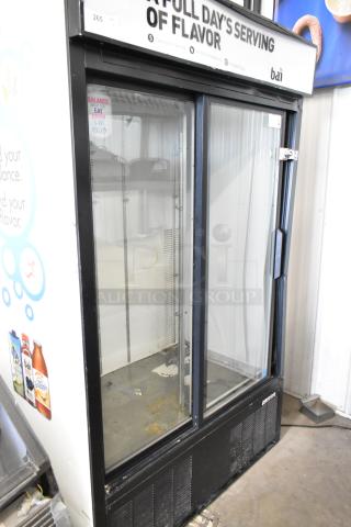 Habco ESM42 Metal Commercial 2 Door Reach In Cooler Merchandiser. 115 Volts, 1 Phase.