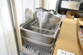 5 Various Items Including Metal China Cap Strainer, Drop In Bins. 5 Times Your Bid!